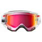 Bell Descender Goggles - Victory Matte White - Red - Black - Revo Red Mirror Lens
