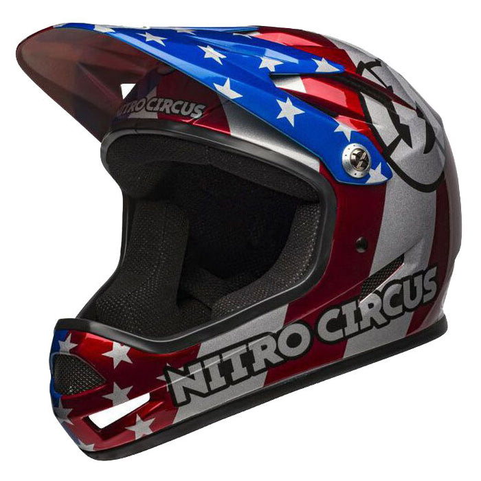Bell Sanction Helmet - XS - Nitro Circus Red - Silver - Blue - AS-NZS 2063-2008 Standard