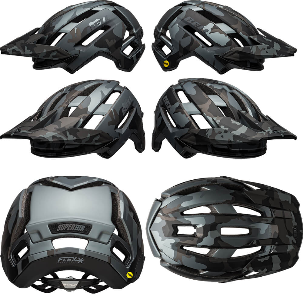 Bell Super Air MIPS Helmet - M - Matte Black - Gloss Black - Camo - AS-NZS 2063-2008 Standard