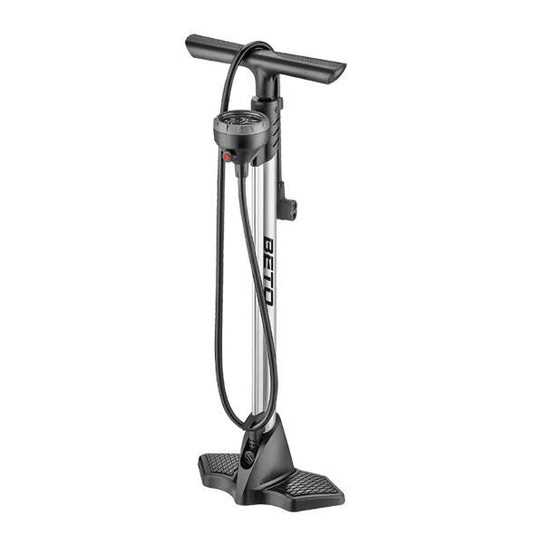 Beto Steel Floor Pump with Bleed Valve and Tri-Valve Head