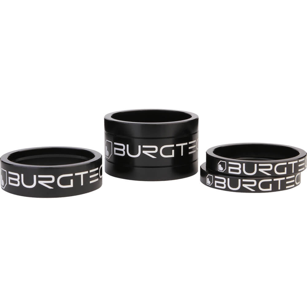 Burgtec Headset Spacer Kit - Black - 2x5mm-1x10mm-1x20mm