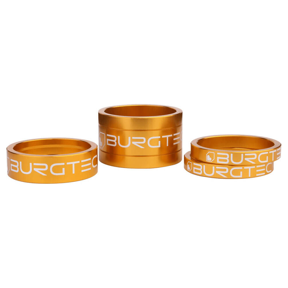 Burgtec Headset Spacer Kit - Bullion Gold - 2x5mm-1x10mm-1x20mm