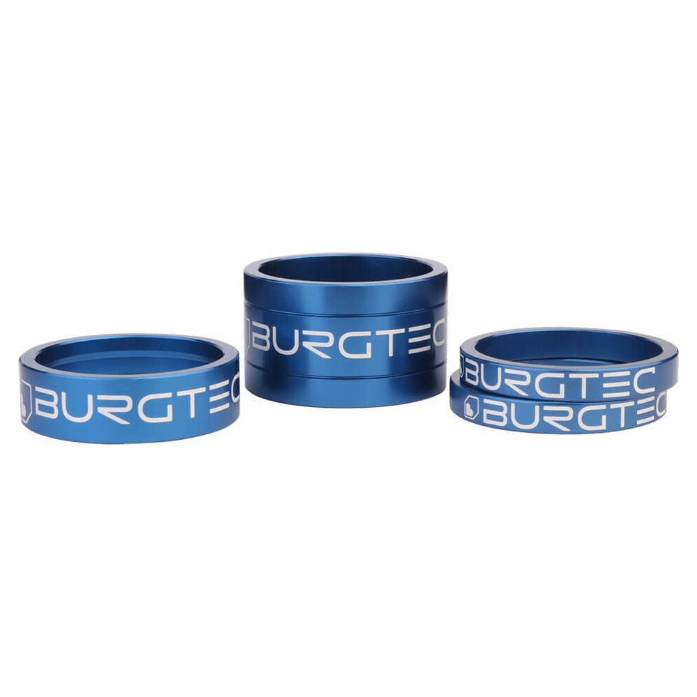 Burgtec Headset Spacer Kit - Deep Blue - 2x5mm-1x10mm-1x20mm