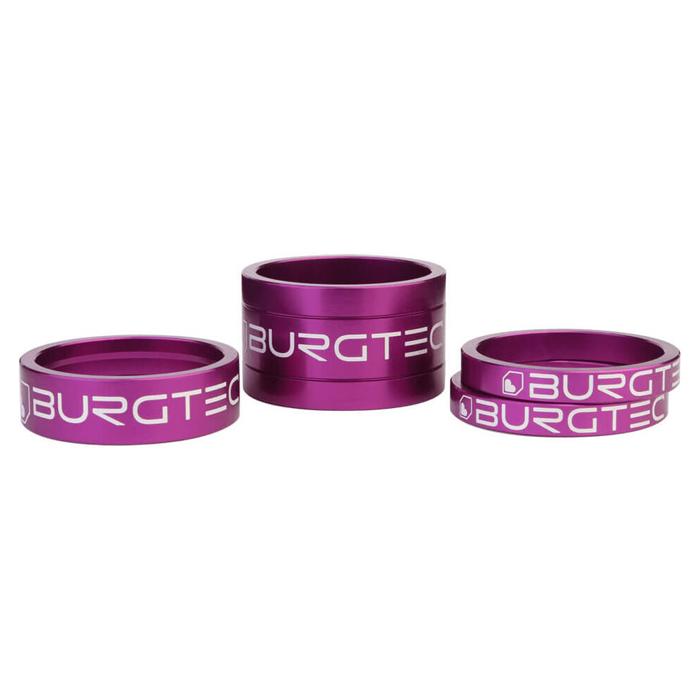 Burgtec Headset Spacer Kit - Purple Rain - 2x5mm-1x10mm-1x20mm