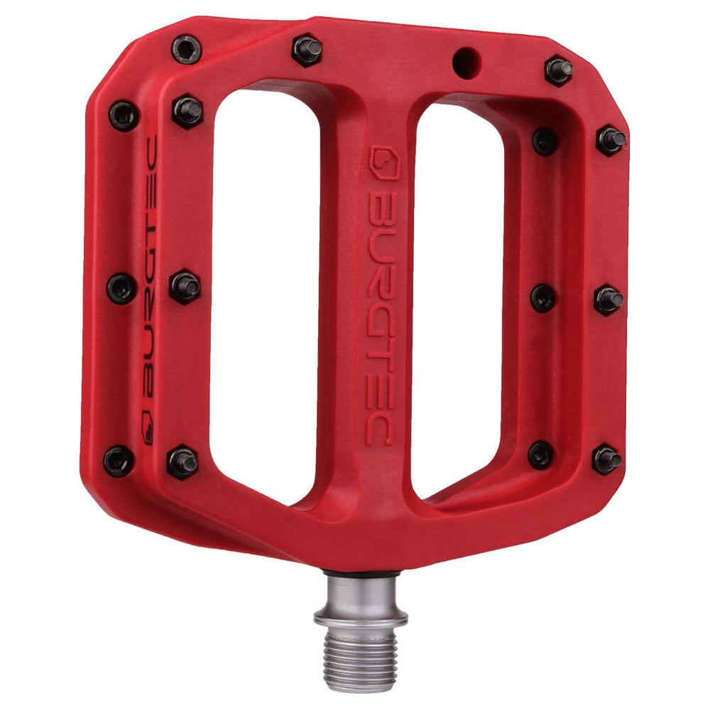 Burgtec MK4 Composite Flat Pedals - Standard - Race Red