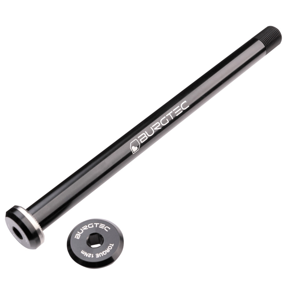 Burgtec Santa Cruz Rear Axle - Black - 168.5mm Axle Length - M12 x 1mm Thread Pitch