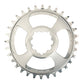 Burgtec Thick-Thin Direct Mount Chain Ring - SRAM Direct Mount - 3mm Boost - Round - Rhodium Silver - 9-12 Speed - 30T