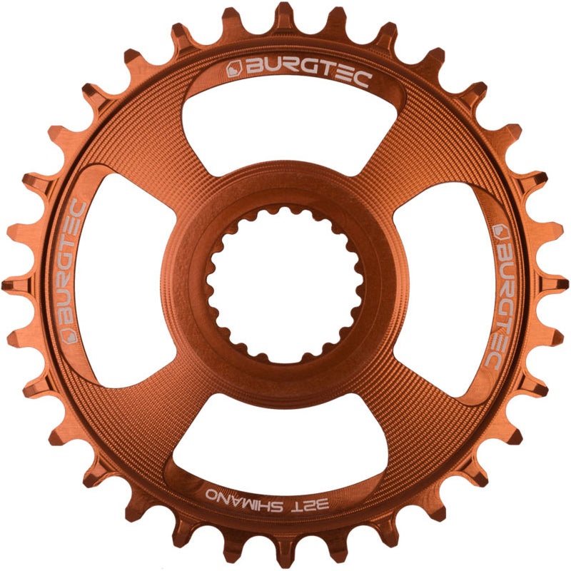 Burgtec Thick-Thin Direct Mount Chain Ring - Shimano Direct Mount - 3mm Boost - Round - Kash Bronze - 12 Speed Shimano - 30T