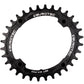 Burgtec Thick-Thin Alloy Chain Ring - 104 BCD - Oval - Black - 9-12 Speed - 32T