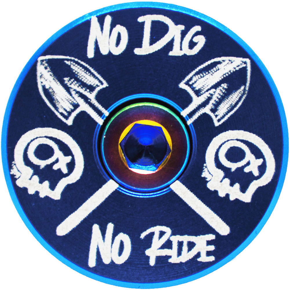 Capped Out No Dig No Ride Top Cap - Blue - Flat