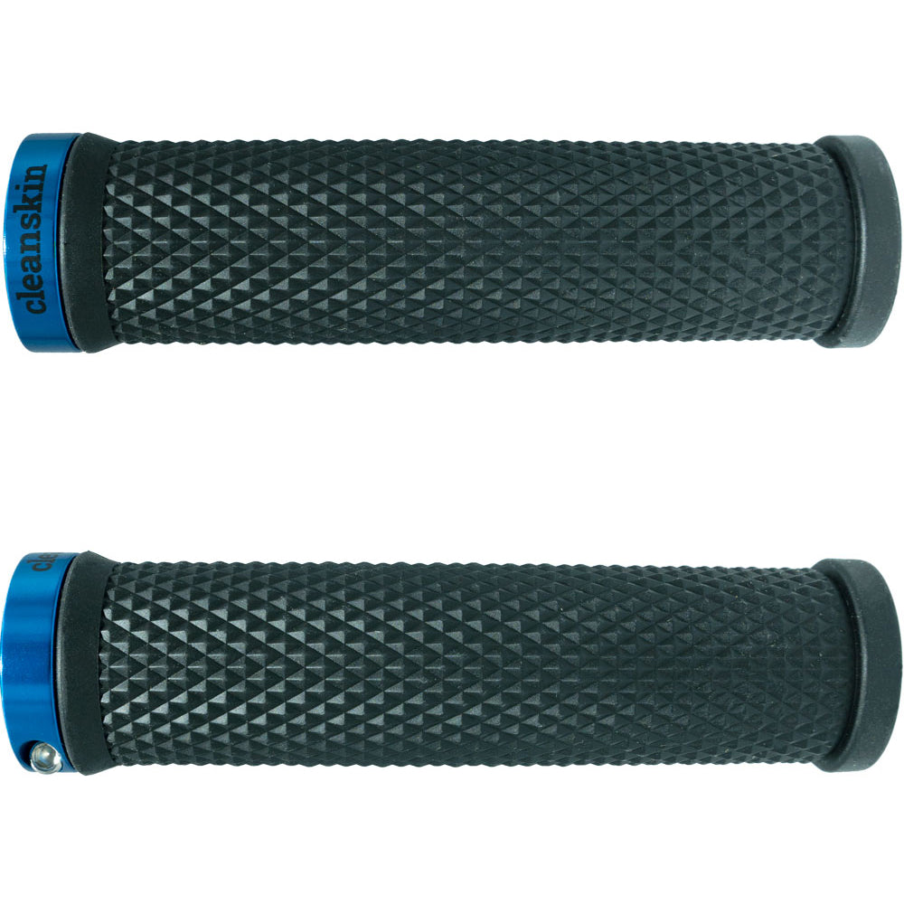 Cleanskin Bind Single Clamp Lock On Grips - Blue