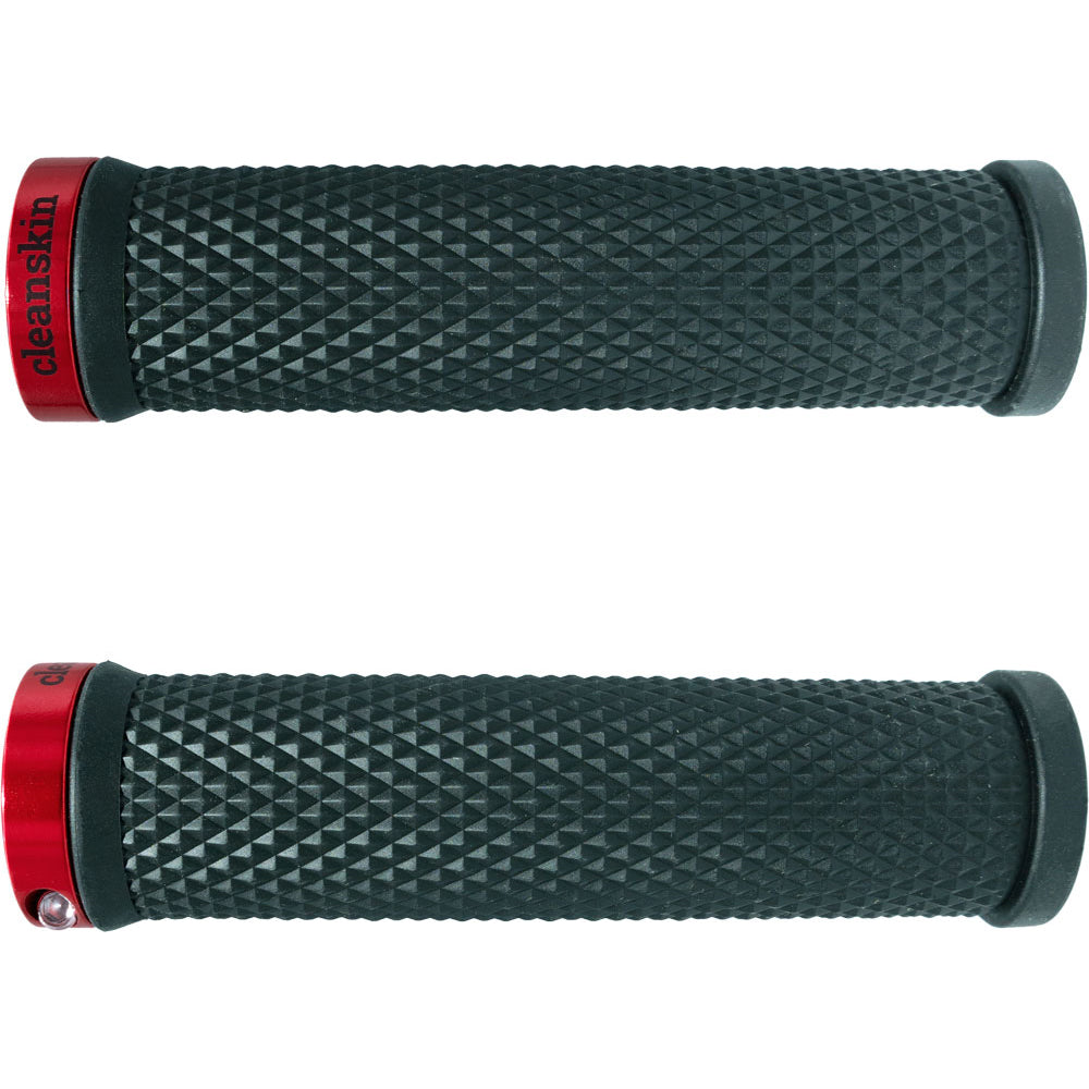 Cleanskin Bind Single Clamp Lock On Grips - Red