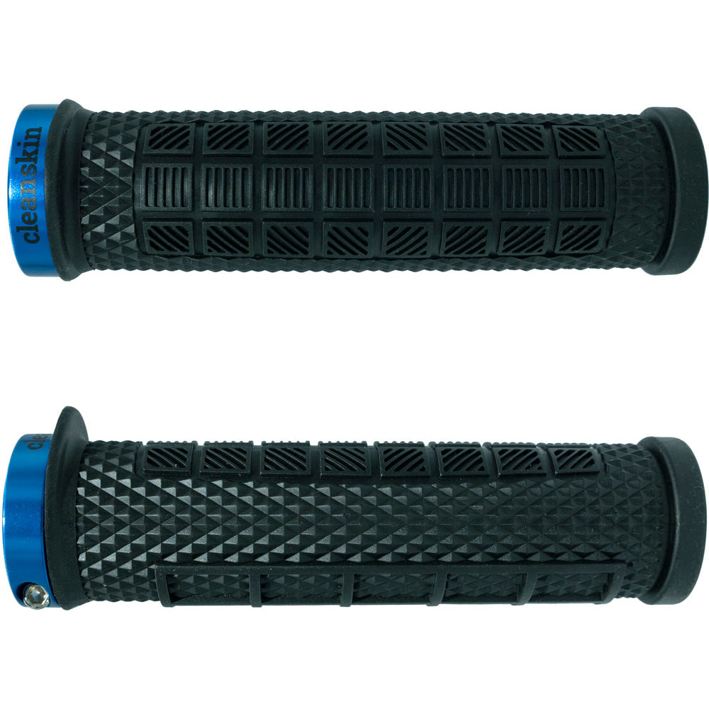 Cleanskin Control Single Clamp Lock On Grips - Blue