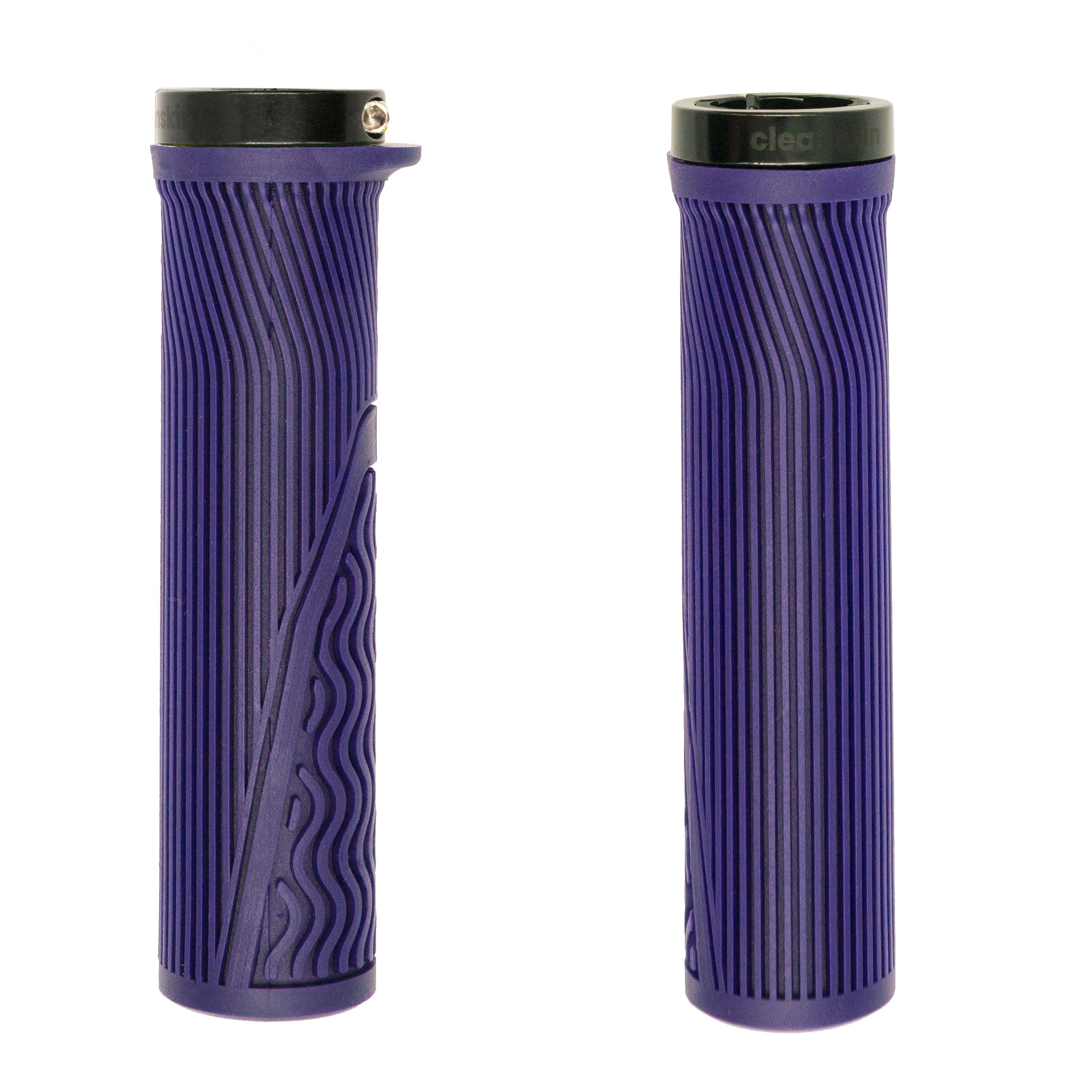 Cleanskin Ridgeline Single Clamp Lock On Grip - Purple | MTB Direct
