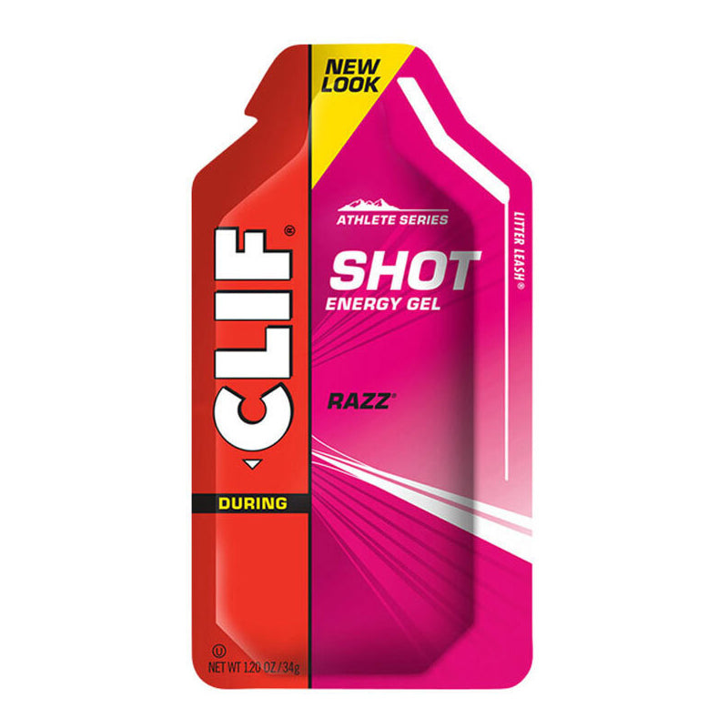 Clif Shot Gel Box 24 x 30g Energy Gels - Raspberry