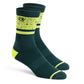 Crank Brothers Icon Limited Edition Splatter MTB Socks - L-XL - Petrol - Lime