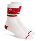 Crank Brothers Icon Limited Edition Splatter MTB Socks - S-M - White - Red