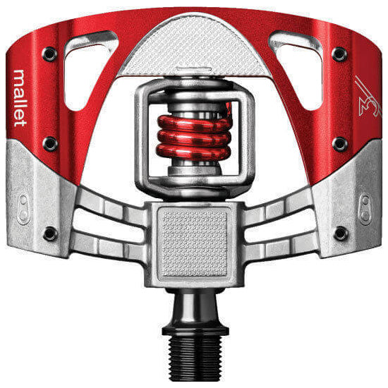 Crank Brothers Mallet 3 Pedals - Raw - Red