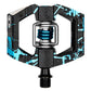 Crank Brothers Mallet E LS Limited Edition Splatter Pedals - Blue