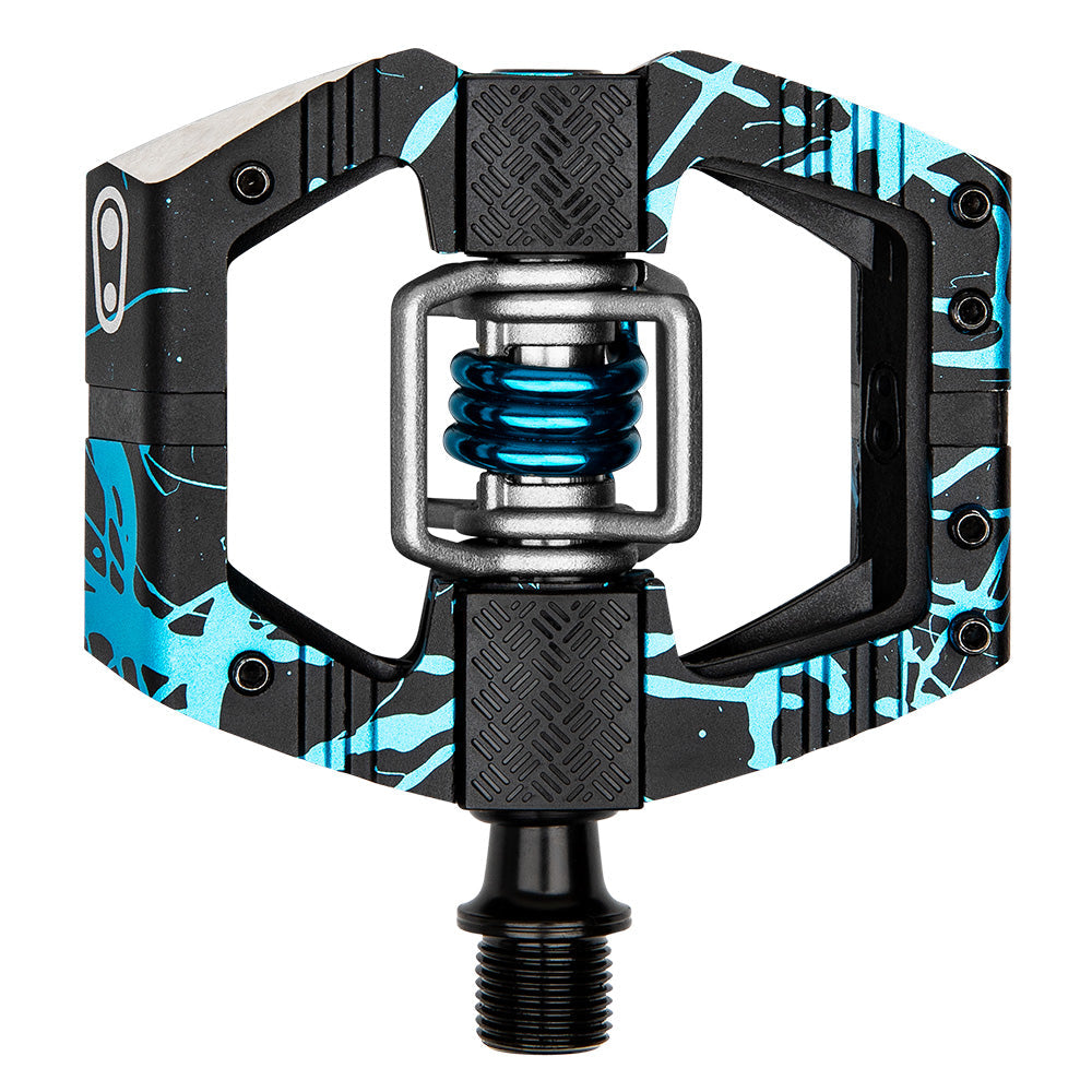 Crank Brothers Mallet E LS Limited Edition Splatter Pedals - Blue