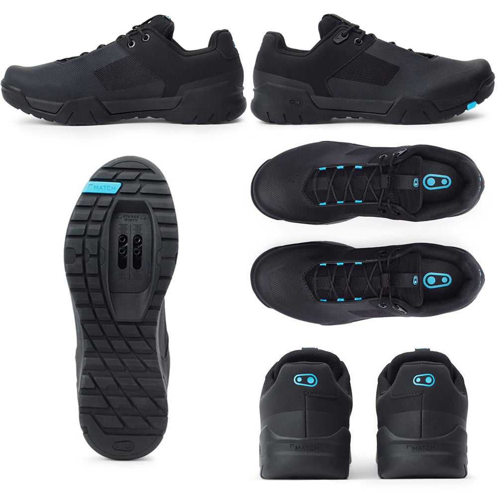 Crank Brothers Mallet E Lace Clipless Shoes - US 10.0 - Black - Blue