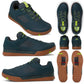 Crank Brothers Mallet Lace Limited Edition Splatter Clipless Shoes - US 9.0 - Grey - Blue - Gum