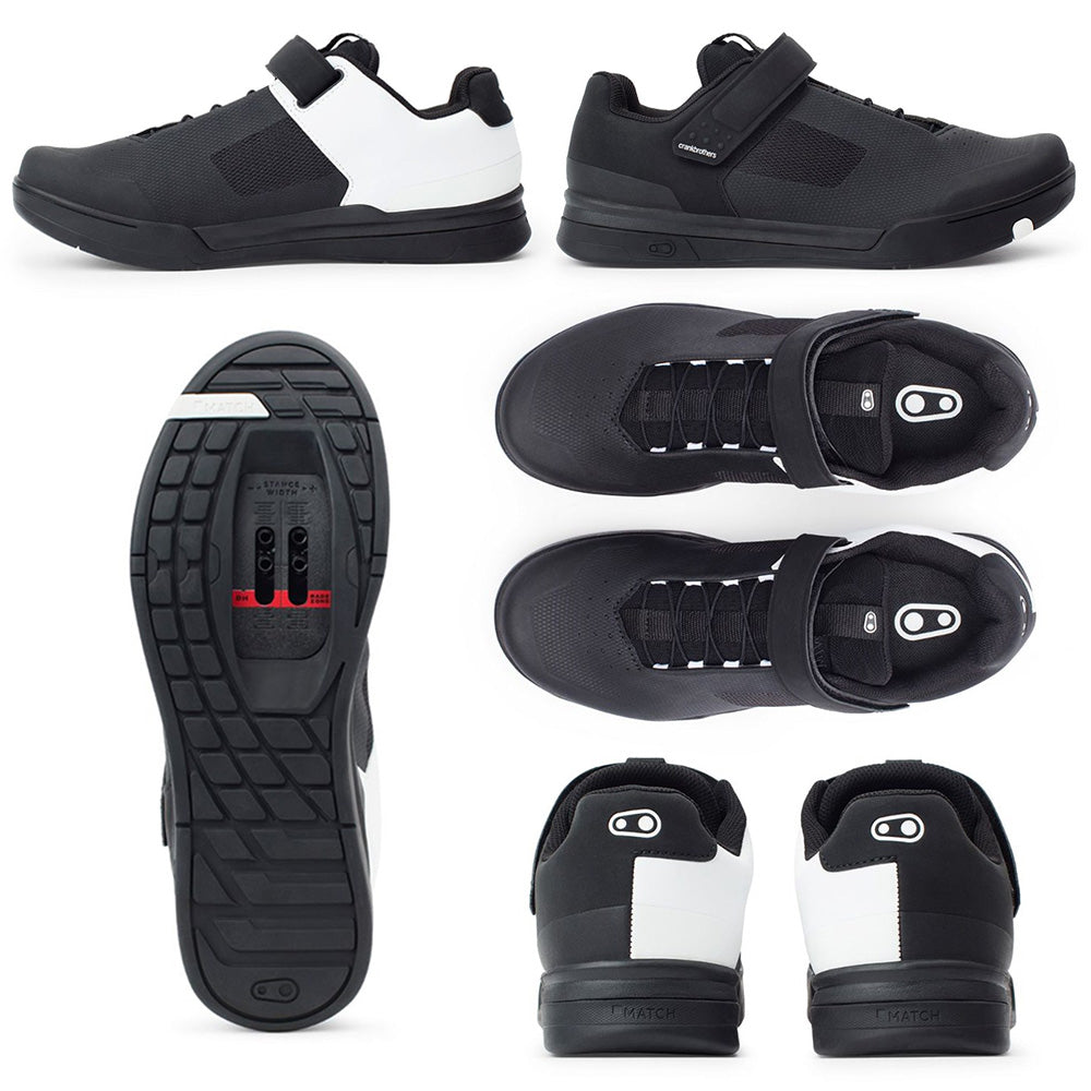 Crank Brothers Mallet Speedlace Clipless Shoes - US 10.0 - Black - White
