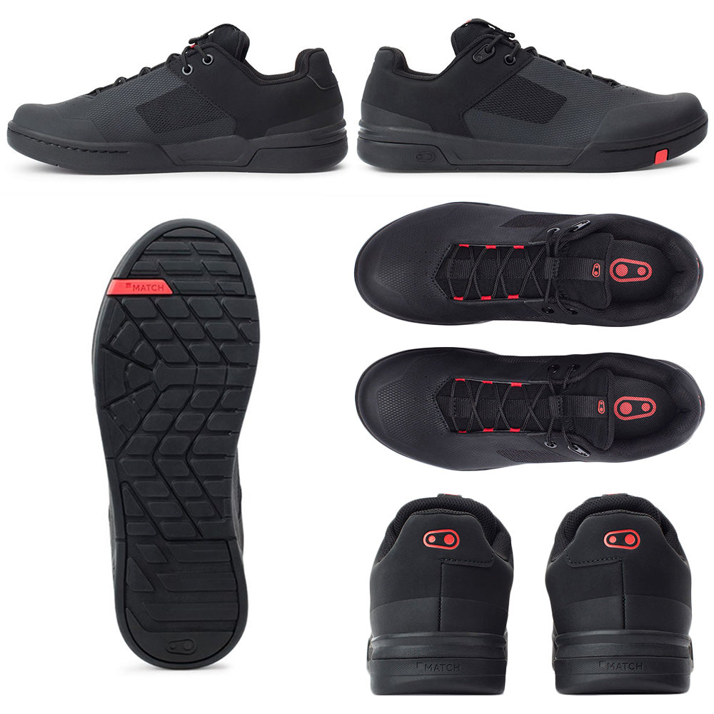 Crank Brothers Stamp Lace Flat Shoes - US 11.0 - Black - Red