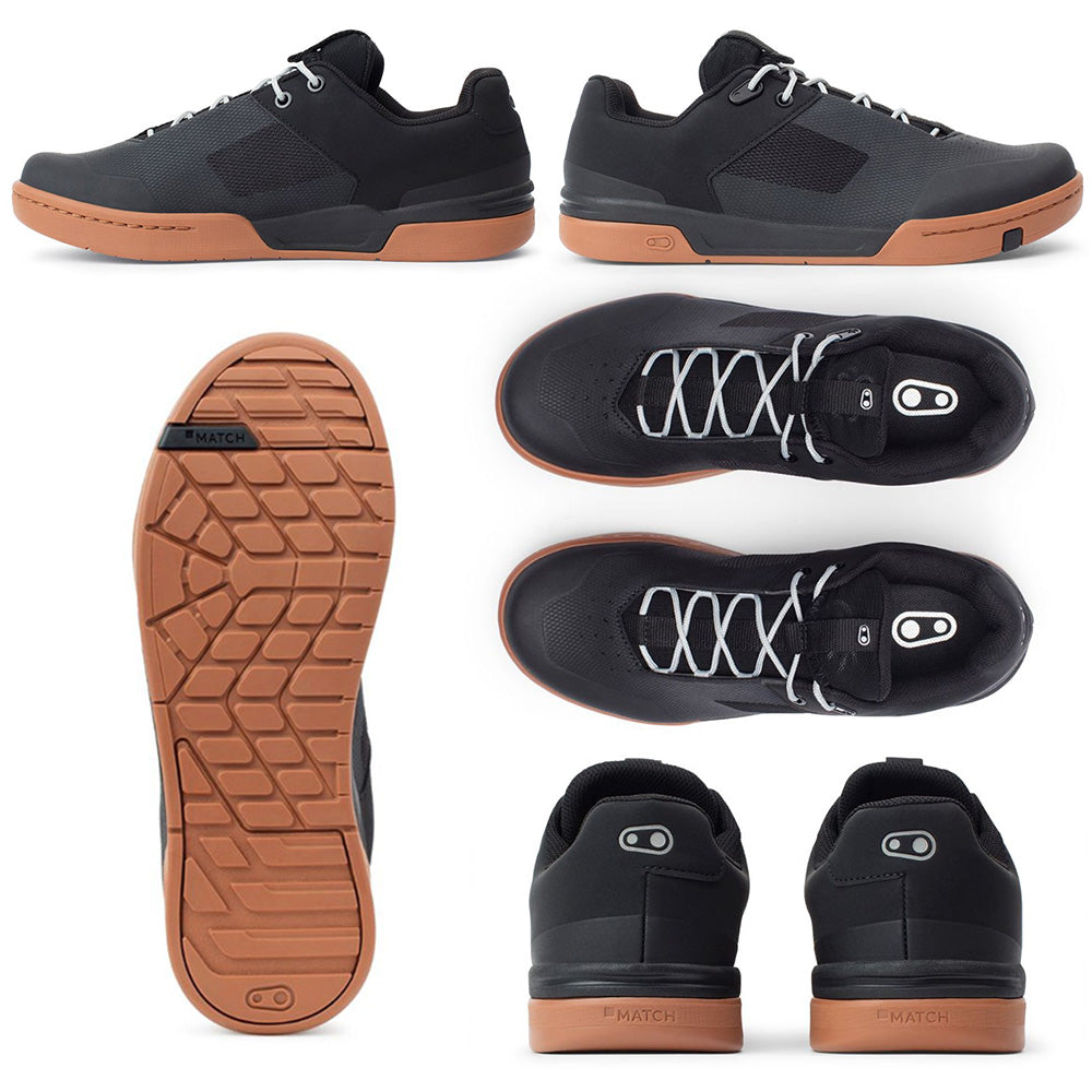 Crank Brothers Stamp Lace Flat Shoes - US 8.0 - Black - Gum