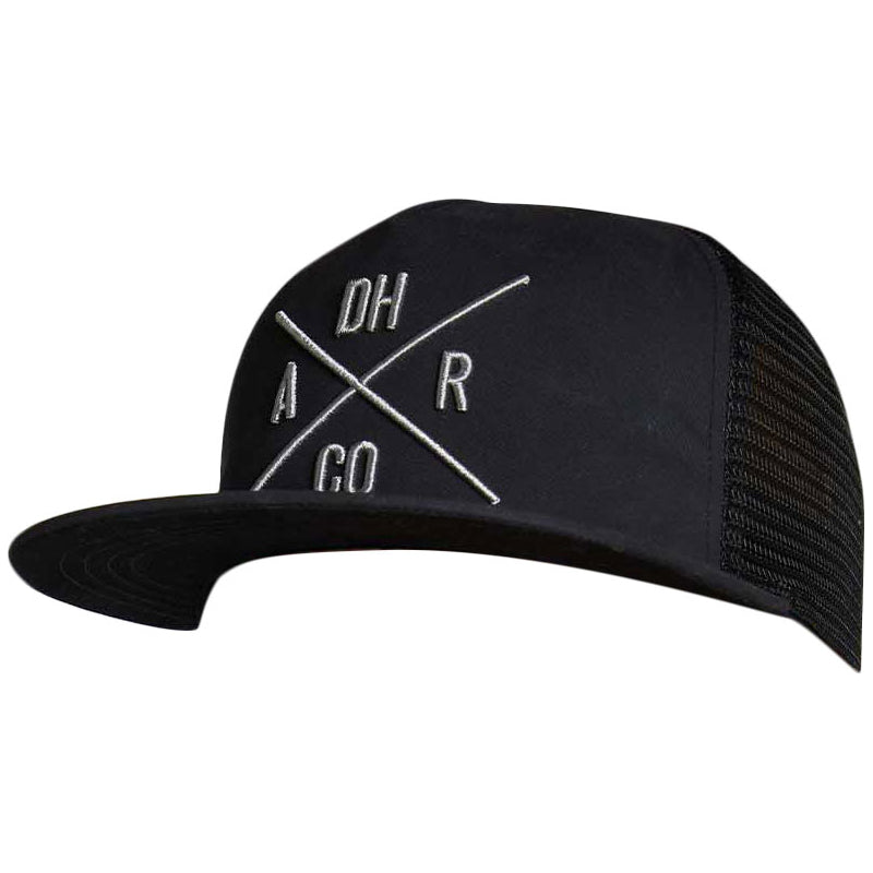 DHaRCO Flat Brim Trucker Hat - One Size Fits Most - Classic Carbon