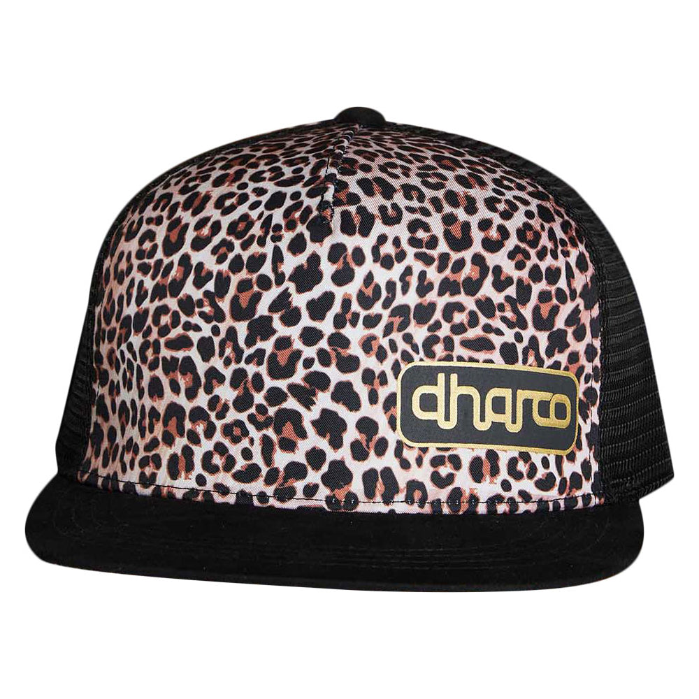 DHaRCO Flat Brim Trucker Hat - One Size Fits Most - Leopard