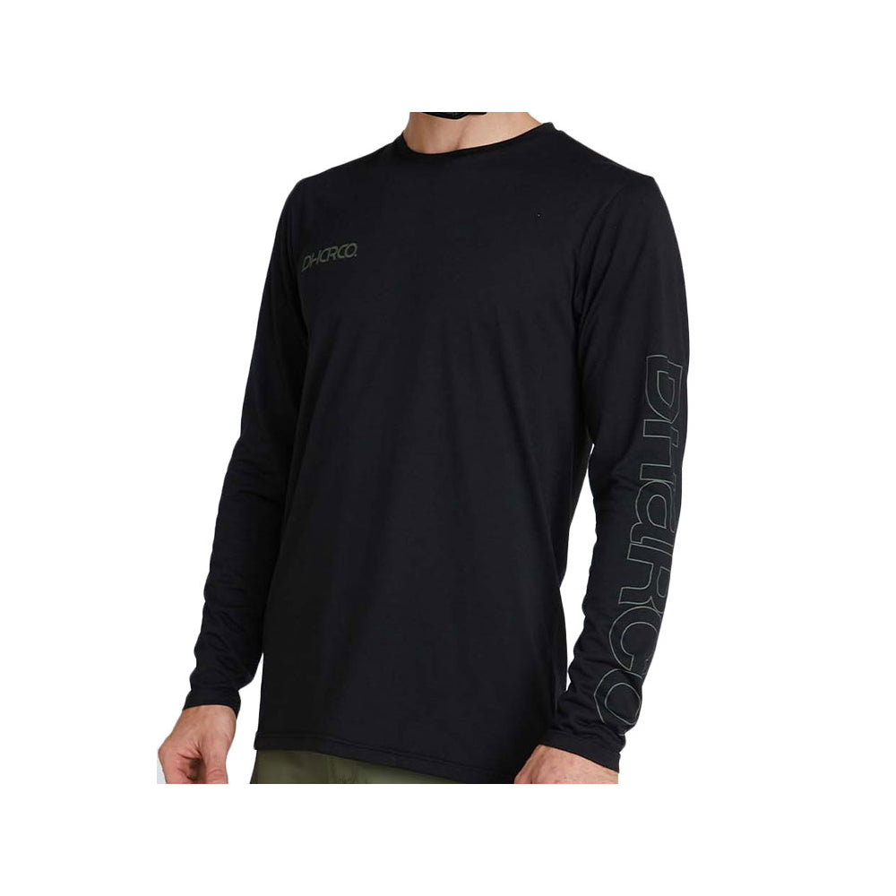 DHaRCO Men's Long Sleeve Tech Tee - S - Classic Black