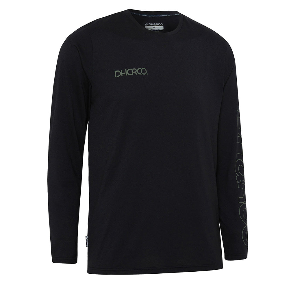 DHaRCO Men's Long Sleeve Tech Tee - XL - Classic Black