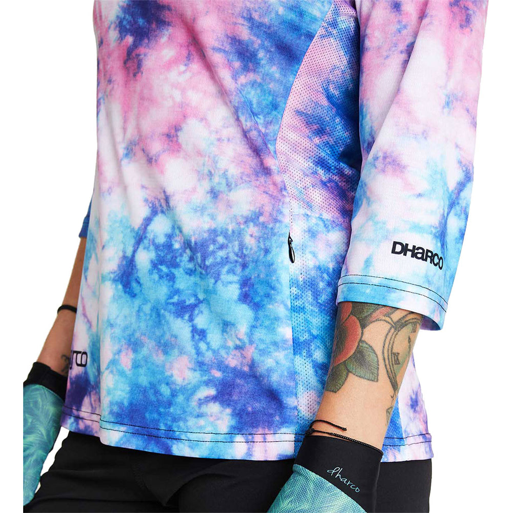 DHaRCO Women's 3-4 Sleeve Jersey - L - Tie Dye