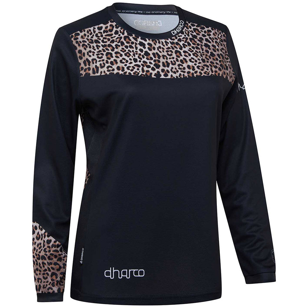 DHaRCO Women's Long Sleeve Gravity Jersey - M - Leopard