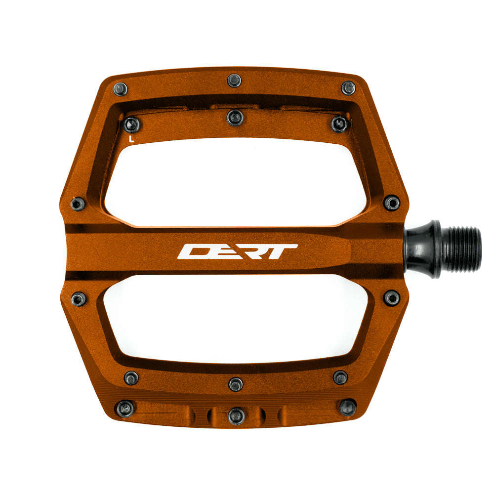 Dert Alloy Flat Pedals - Orange