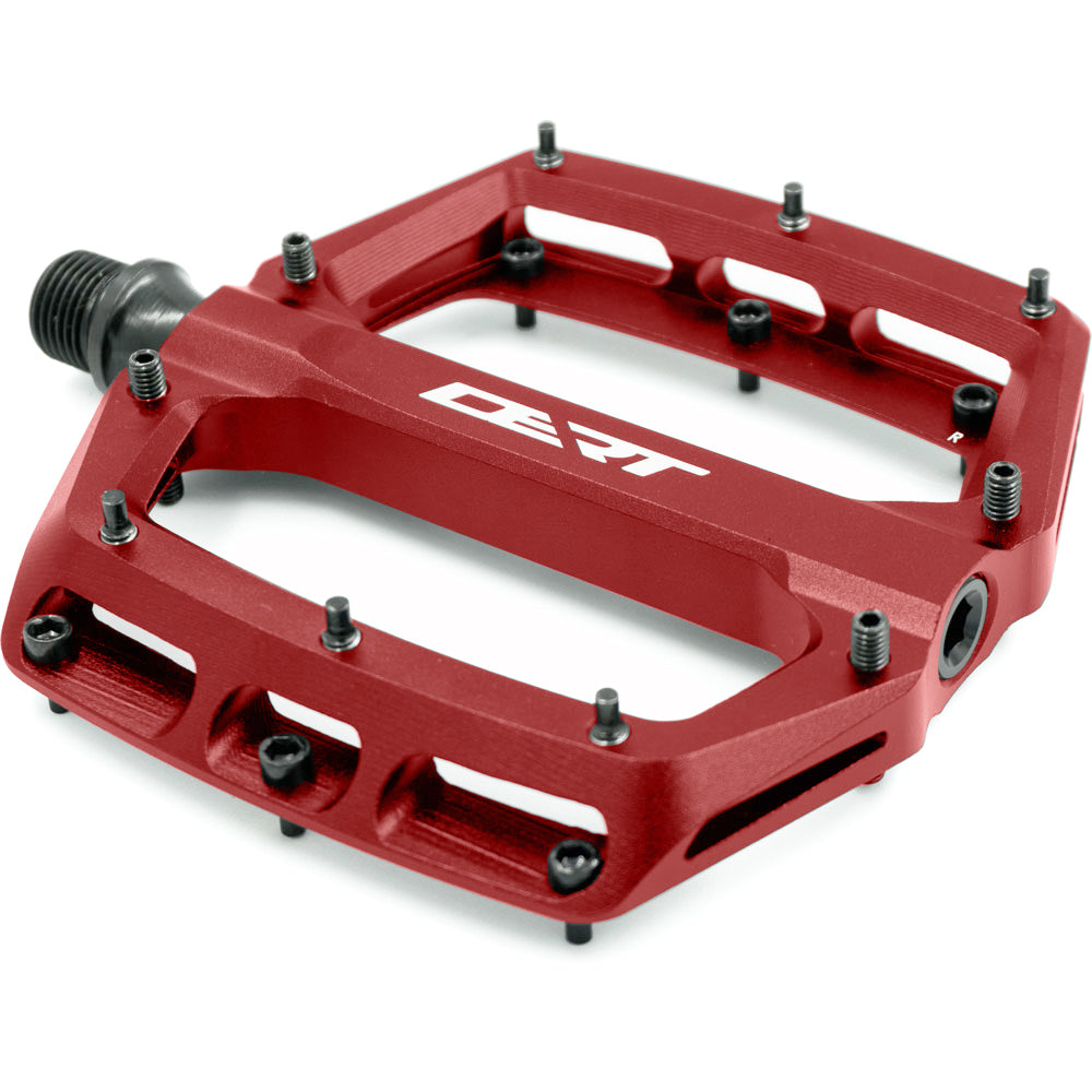 Dert Alloy Flat Pedals - Red