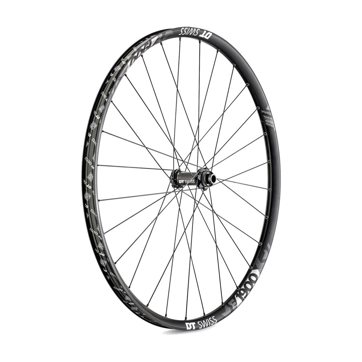 DT Swiss E1900 Spline Front Wheel - Black - 15x110mm Boost - 2022 - Centrelock - 30mm - Front - 27.5 Inch