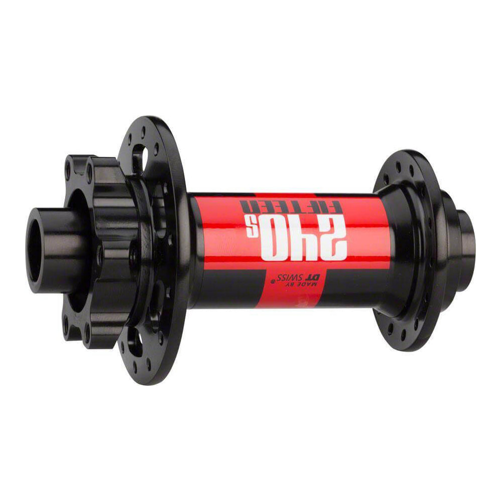 DT Swiss 240 6 Bolt Disc Front Hub - Black - Red - 15x110mm Boost - 2022 - 6 Bolt - Front - 32 Hole
