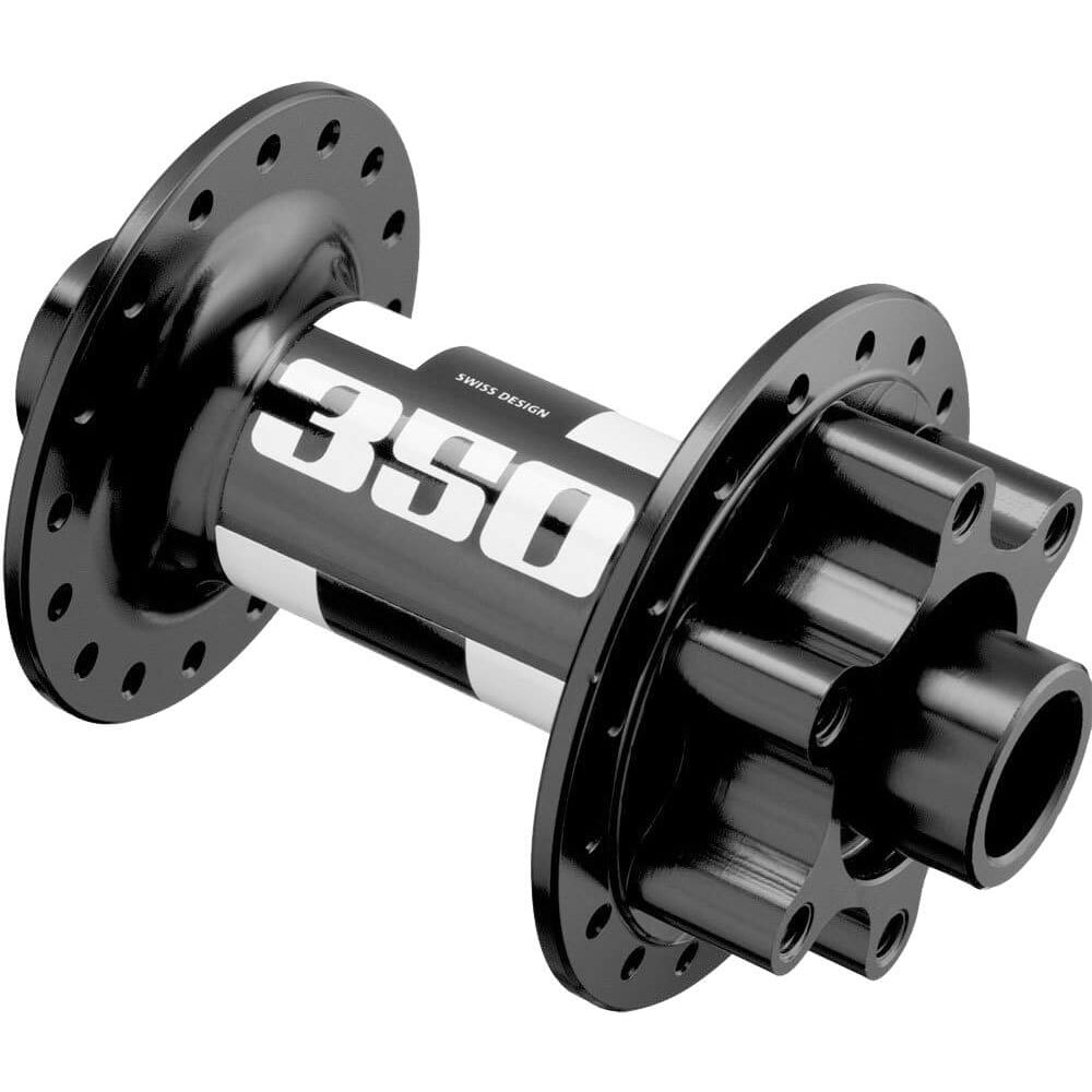 DT Swiss 350 6 Bolt Disc Front Hub - Not Applicable - Black - White - 15x110mm Boost - 2022 - 6 Bolt - Front - 28 Hole