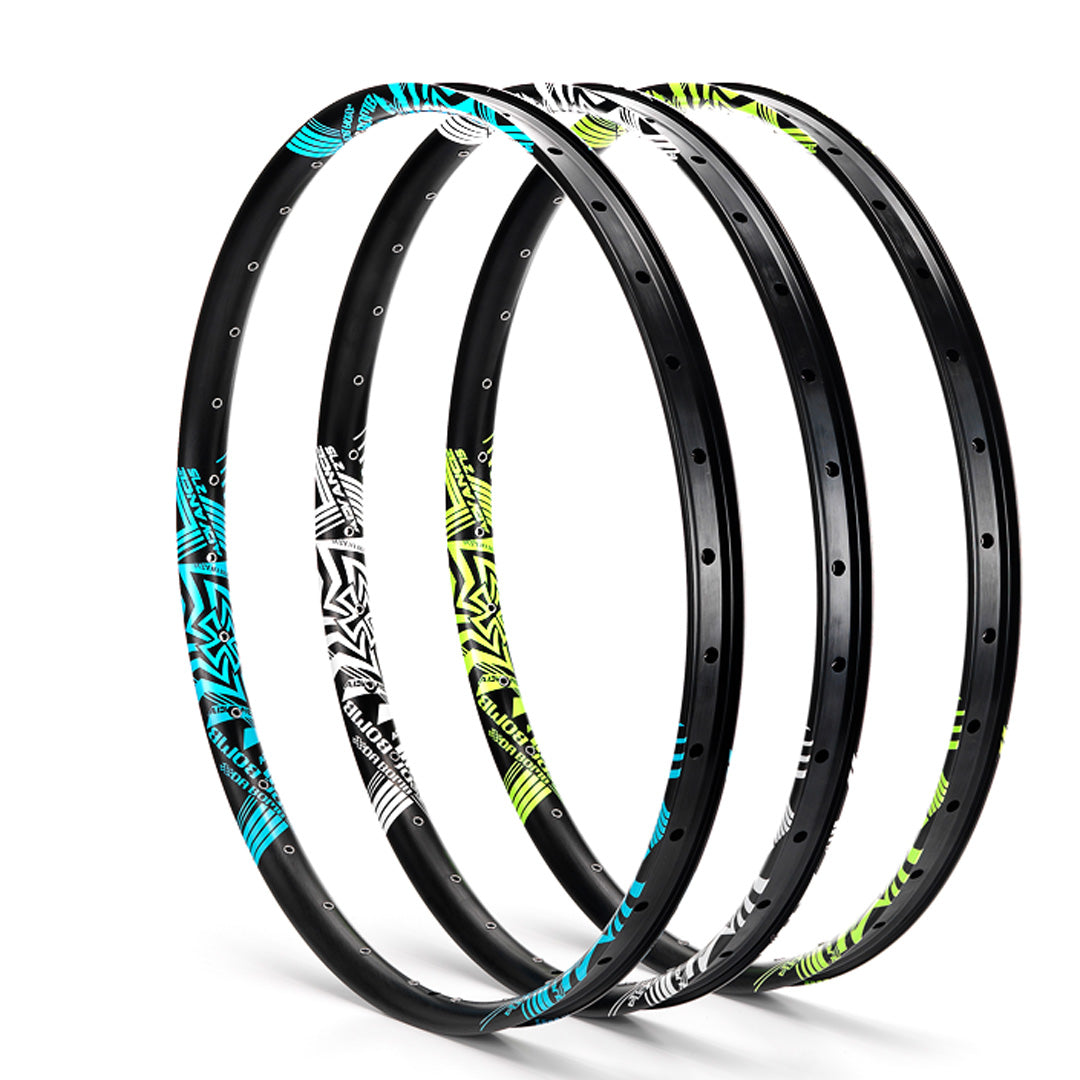 Dav Ball Rims DaBomb Advance Rim - Black - White - 32 Hole - 27.5 Inch | MTB Direct