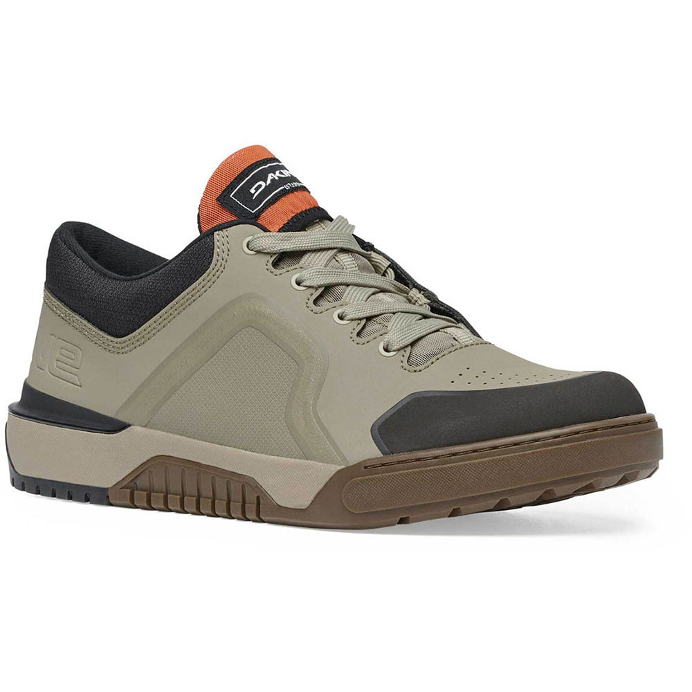 Dakine Drift Men's Flat Pedal Shoes - US 7.0 - Terra Khaki - Papaya Orange