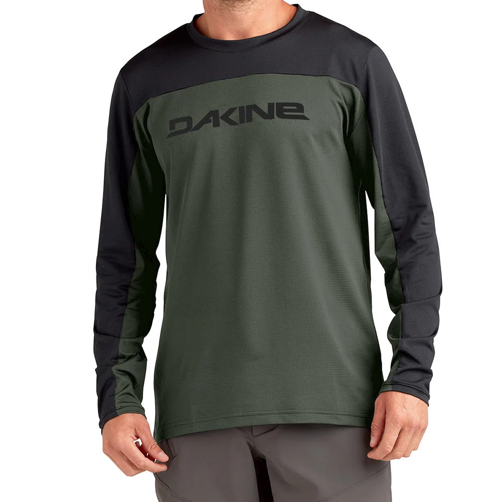 Dakine Syncline Long Sleeve Jersey - L - Peat Green