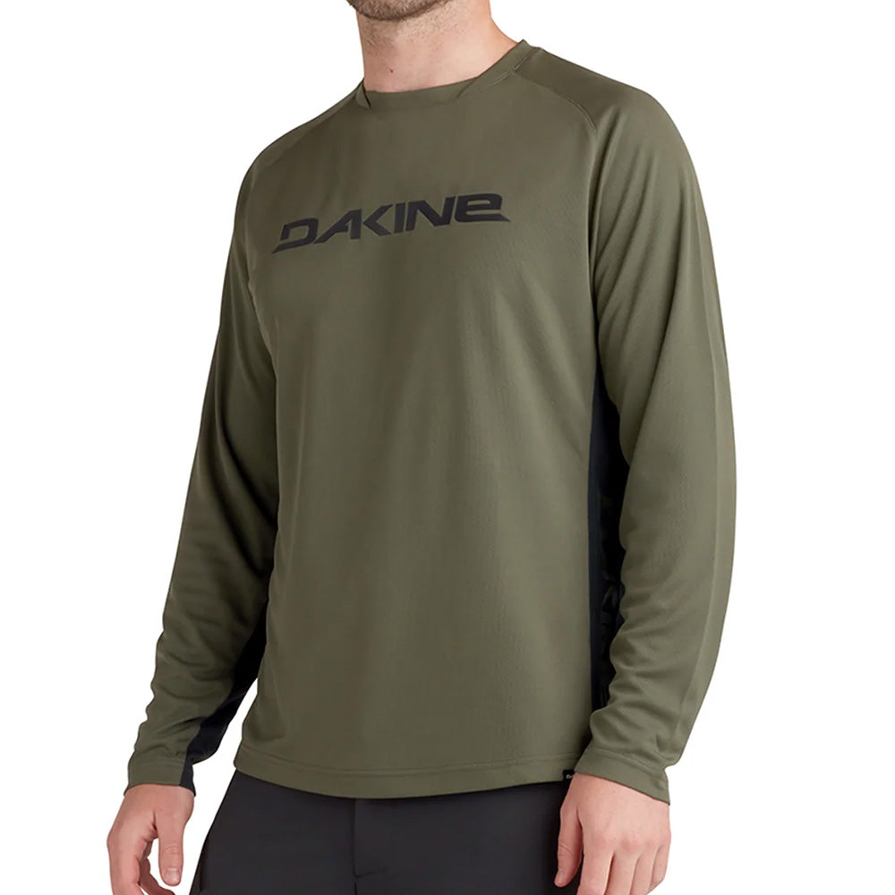 Dakine Thrillium Long Sleeve Jersey - XL - Peat Green
