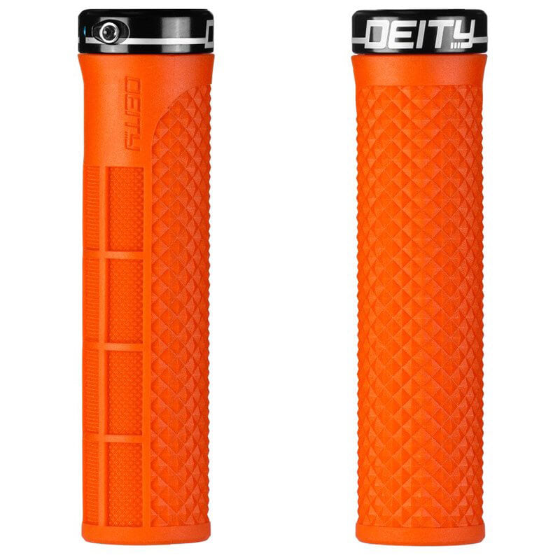 Deity Lockjaw Single Clamp Lock On Grips - Orange