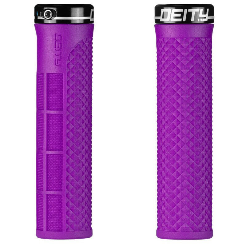Deity Lockjaw Single Clamp Lock On Grips - Purple