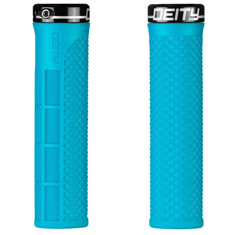 Deity Lockjaw Single Clamp Lock On Grips - Turquoise