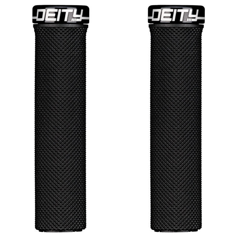 Deity Slimfit Single Clamp Lock On Grips - Black With Black Clamps
