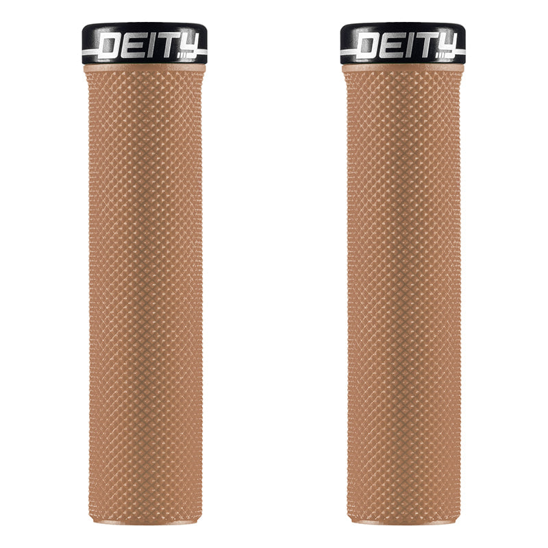 Deity Slimfit Single Clamp Lock On Grips - Gum With Black Clamps