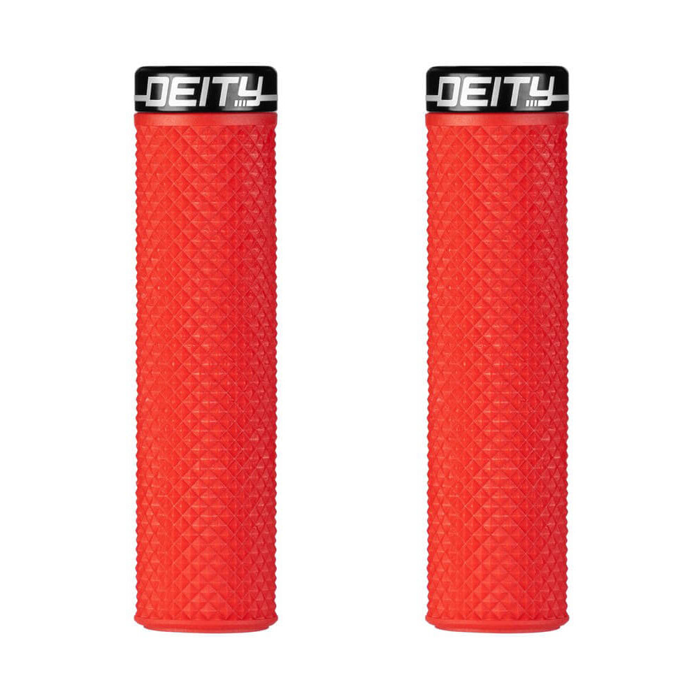 Deity Supracush Single Clamp Lock On Grips - Red